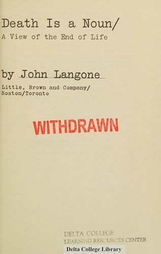 Cover for Death is a noun