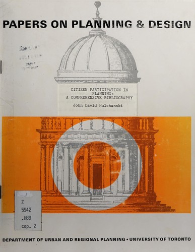 Cover for Citizen participation in planning