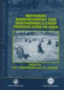 Cover for Nutrient management for sustainable crop production in Asia