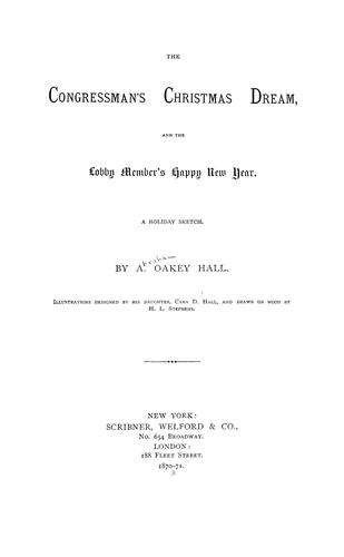 Cover for The congressman's Christmas dream, and the lobby member's happy New Year