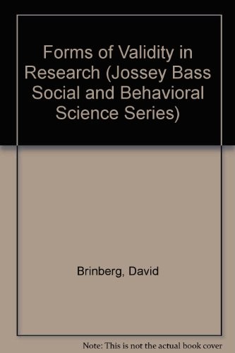 Cover for Forms of validity in research