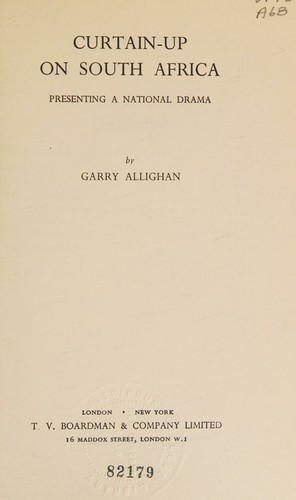 Cover for Curtain-up on South Africa