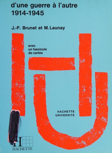 Cover for D'une guerre à l'autre