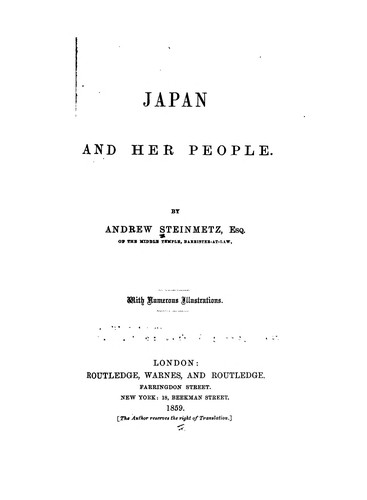 Cover for Japan and her people.