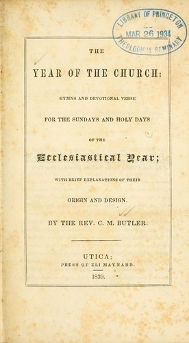 Cover for Year of the church