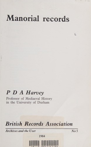 Cover for Manorial records
