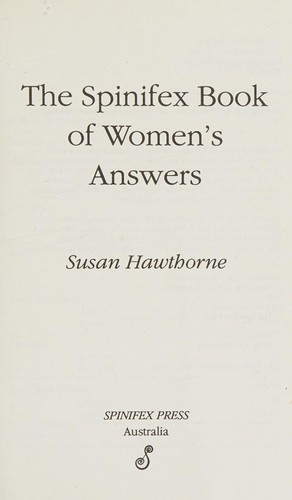 Cover for The Spinifex Book of Women's Answers