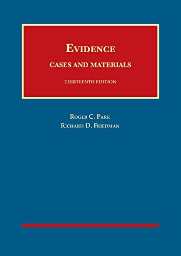 Cover for Evidence, Cases and Materials