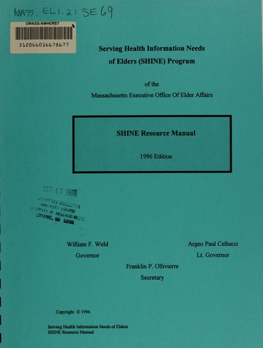 Cover for SHINE resource manual