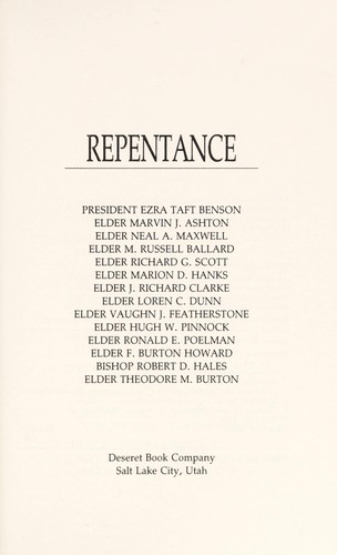 Cover for Repentance