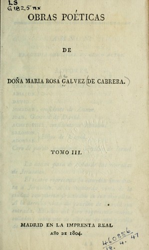 Cover for Obras poéticas