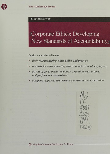 Cover for Corporate ethics