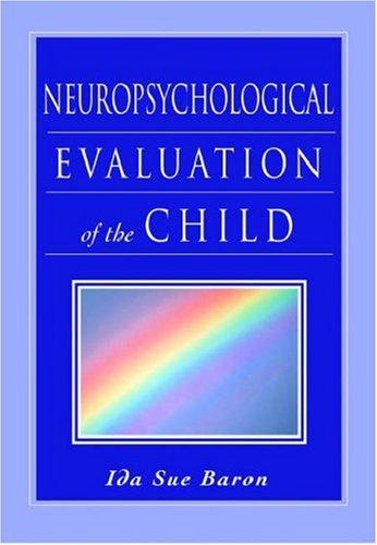 Cover for Neuropsychological Evaluation of the Child