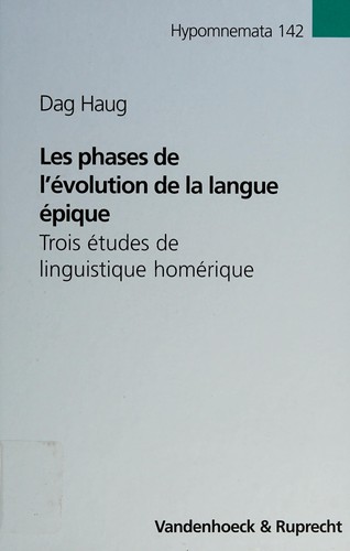 Cover for Les phases de l'évolution de la langue épique