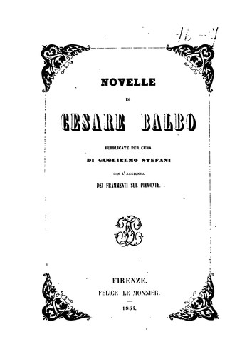 Cover for Novelle