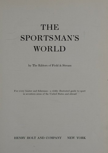 Cover for The Sportsmans World