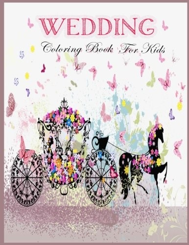 Cover for wedding coloring book for kids