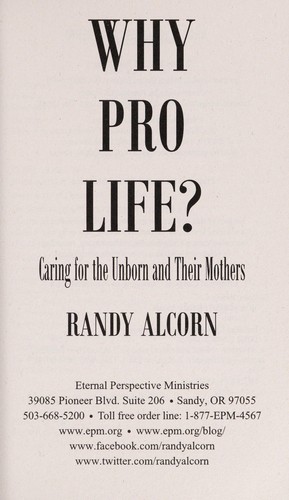 Cover for Why pro-life?