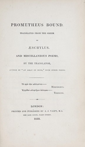 Cover for Prometheus bound
