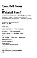 Cover for Town Hall Power or Whitehall Pawn. by David King (153p)