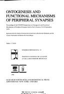 Cover for Ontogenesis and functional mechanisms of peripheral synapses