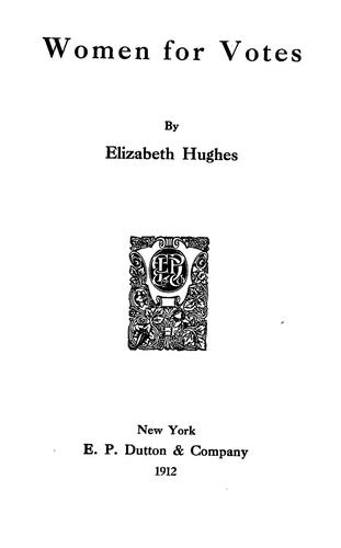 Cover for Women for votes