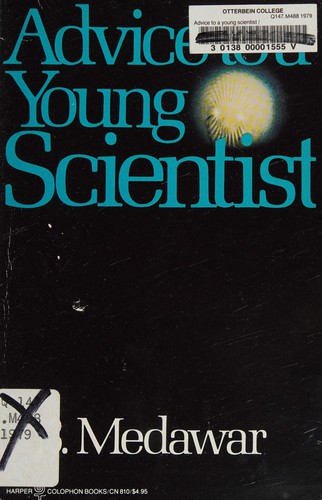 Cover for Advice to a young scientist, by Peter Brian Medawar