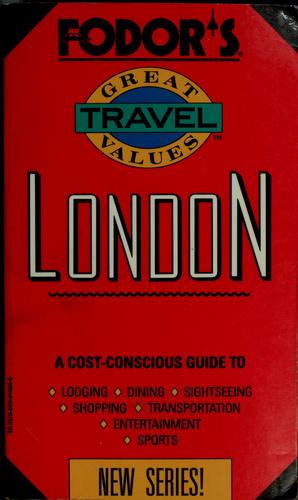 Cover for Fodor's great travel values, London