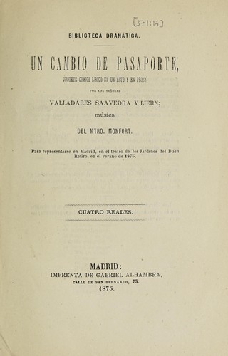 Cover for Un cambio de pasaporte