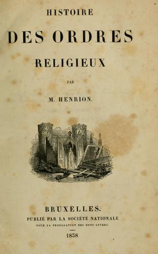Cover for Histoire des ordres religieux