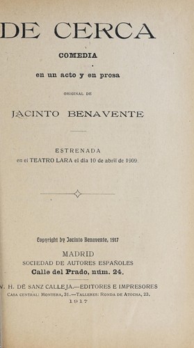 Cover for De cerca