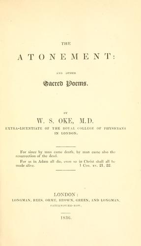 Cover for The atonement
