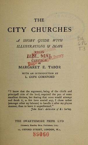 Cover for The city churches