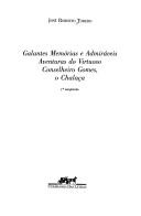 Cover for Galantes memórias e admiráveis aventuras do virtuoso conselheiro Gomes, o Chalaça