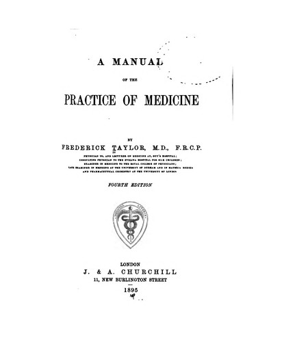 Cover for A Manual of the Practice of Medicine
