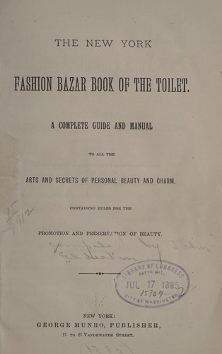Cover for The New York fashion bazar book of the toilet
