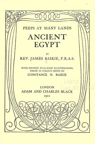 Cover for Ancient Egypt