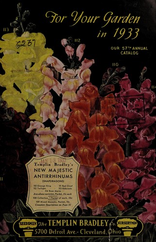 Cover for For your garden in 1933