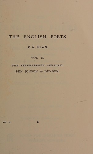 Cover for English Poets