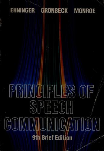 Cover for Principles of speech communication
