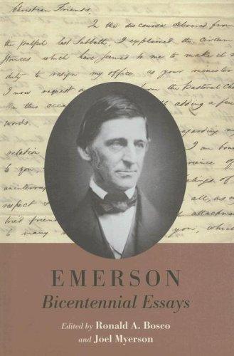 Cover for Emerson Bicentennial Essays (Massachusetts Historical Society Studies in American History)