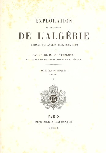 Cover for Exploration scientifique de l'Algérie