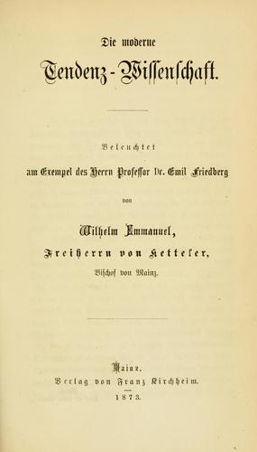 Cover for Die moderne Tendenz-Wissenschaft