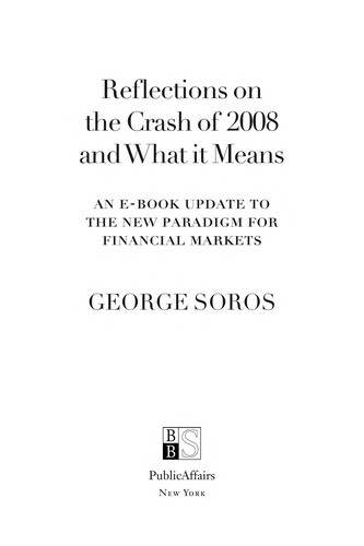 Cover for Reflections on the crash of 2008 and what it means