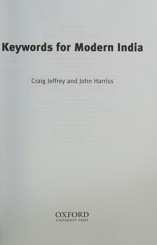 Cover for Keywords for Modern India
