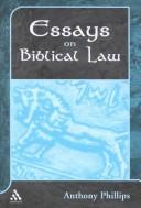 Cover for Essays on biblical law