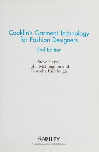 Cover for Cooklin's garment technology for fashion designers