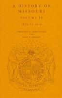 Cover for A History of Missouri.
