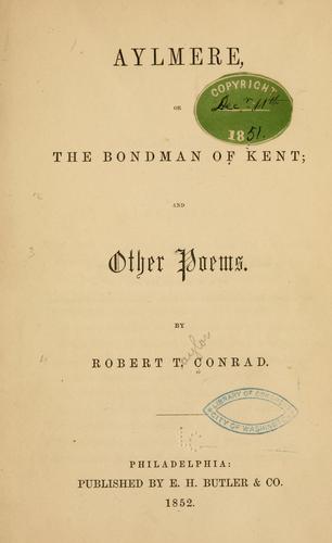 Cover for Aylmere, or The bondman of Kent