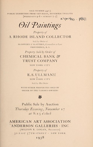 Cover for Oil paintings